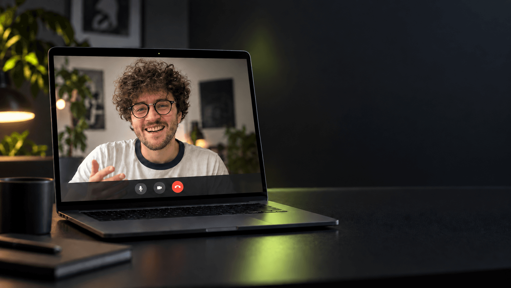 Marian leading a one-to-one mentorship video call from his laptop